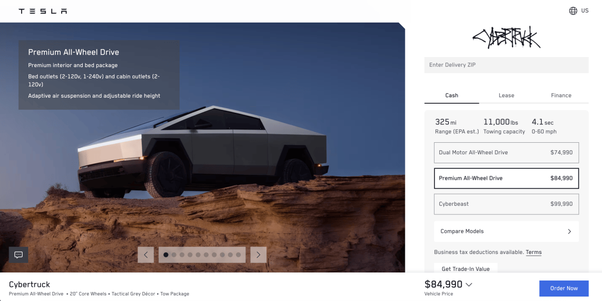 Tesla Cybertruck Sales Hit Five-Year Low