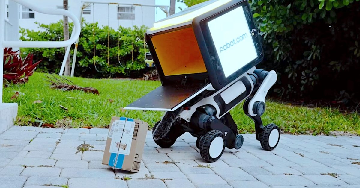 Robot delivery dog leaves steaming packages on porches — and runs ads