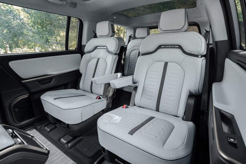 2027 Rivian R1S captain's chair with individual armrest