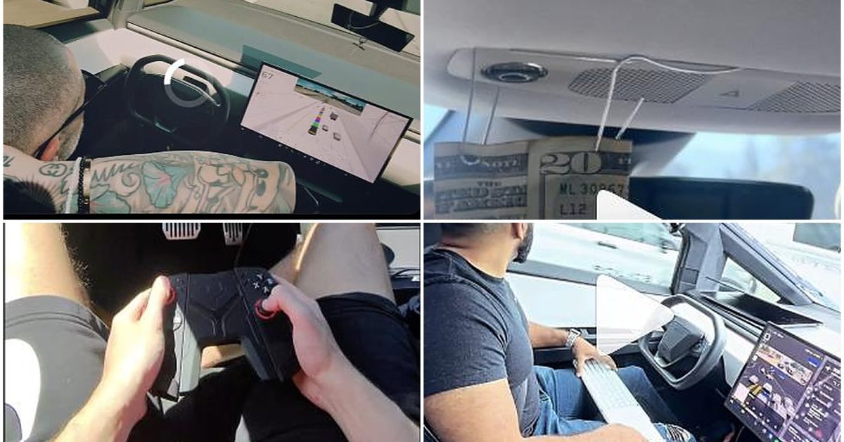 Tesla owners are openly filming themselves sleeping, gaming, and watching TV while FSD drives — and posting it. Beating driver monitoring is now a genre.