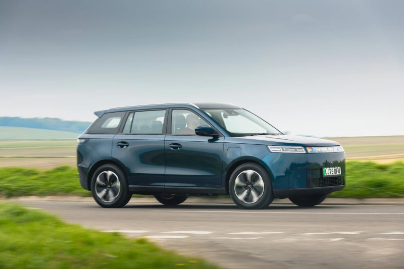Jaecoo E5 electric SUV on a country road