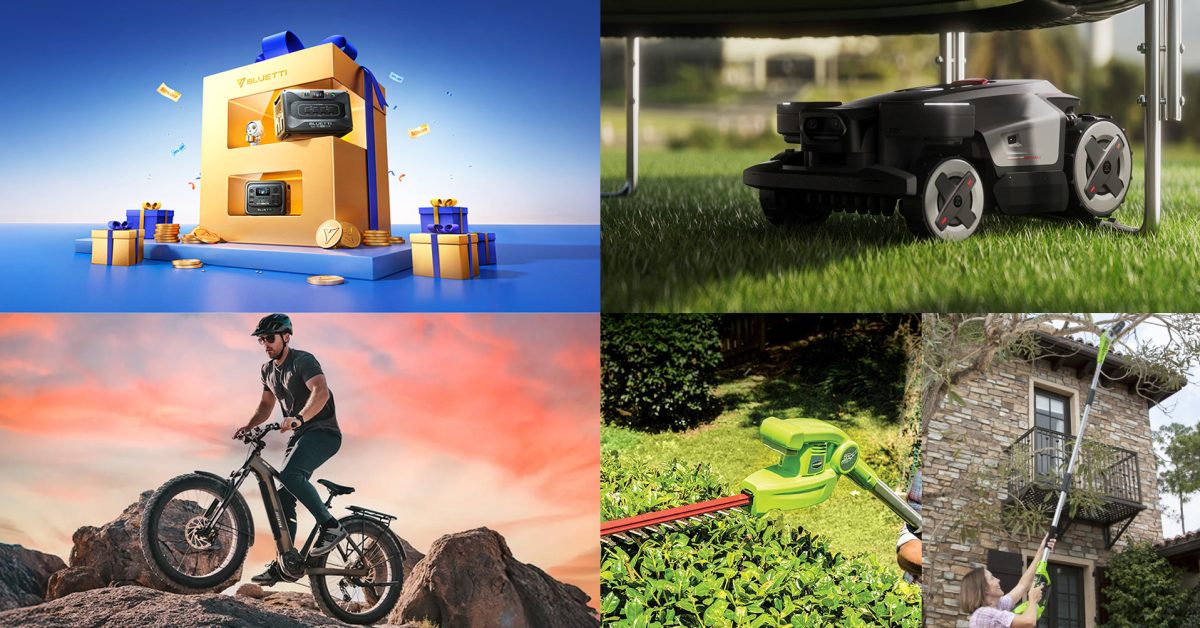 Bluetti exclusive 6th Anniversary power station sale from $799, roborock RockMow X115H 4WD robot mower $799 off, more
