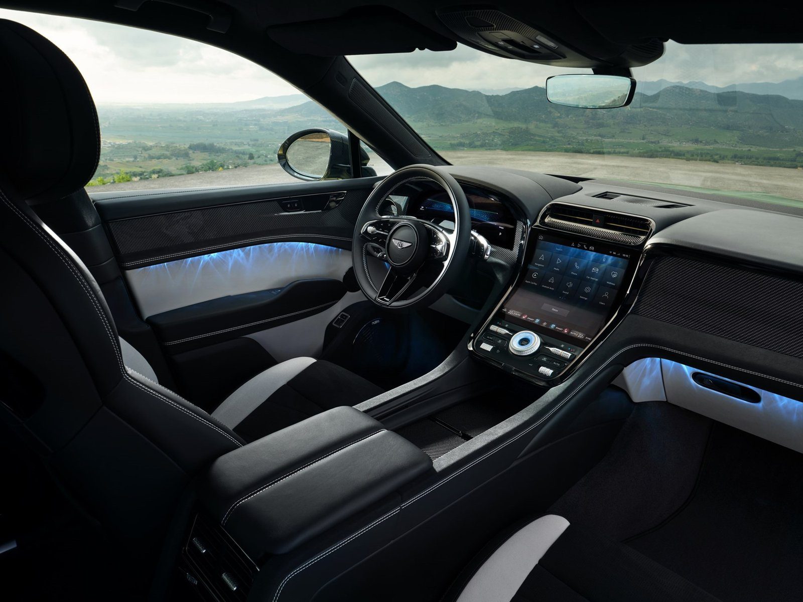 Bentley Torcal interior with curved OLED screens
