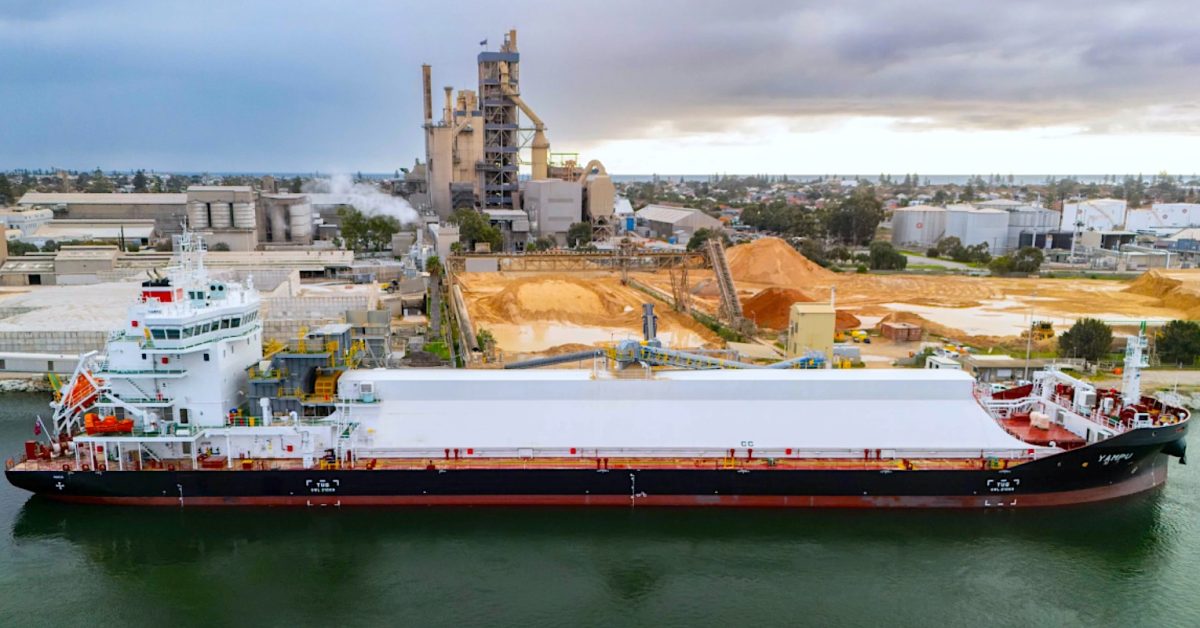 MV Yampu: первый саморазгружающийся балкер сократил выбросы вдвое