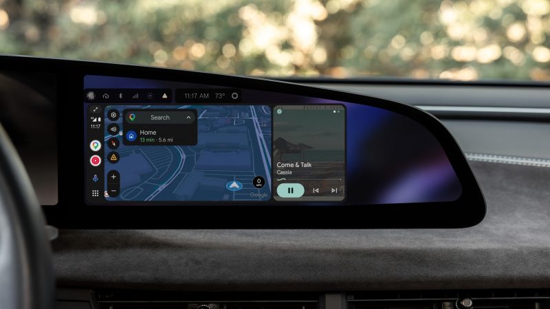 Android Auto on the Lucid Air Cockpit Panel