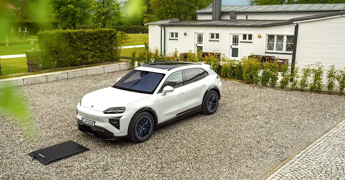 Porsche wireless EV charging system in production vehicle