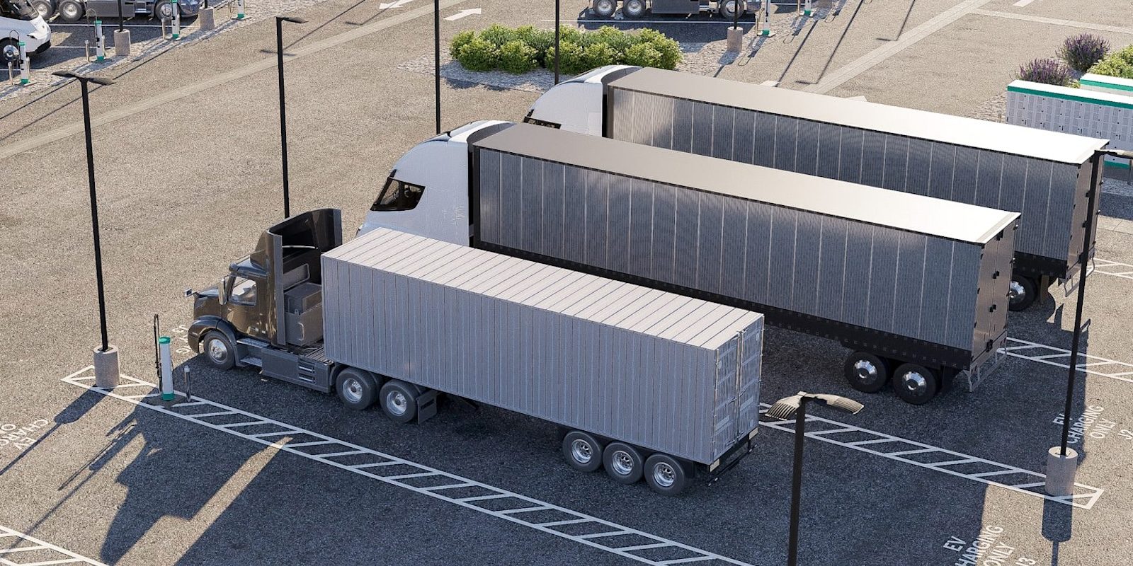 As electric semi truck race heats up, SoCal is getting another charging hub