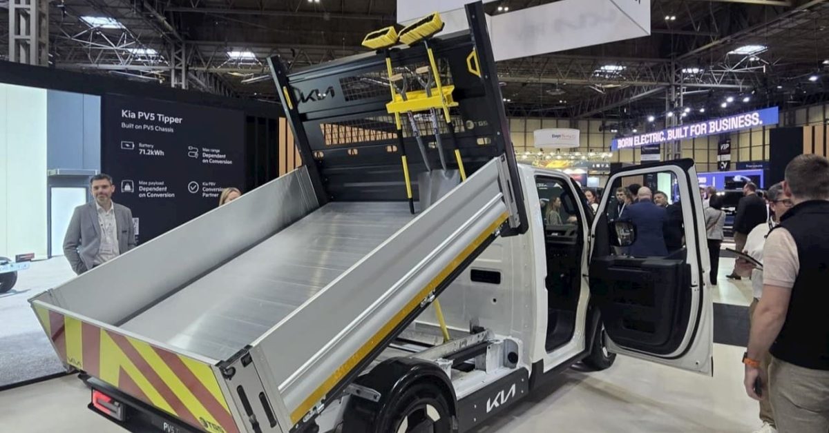 Kia PV5 Transformed into Electric Dump Truck