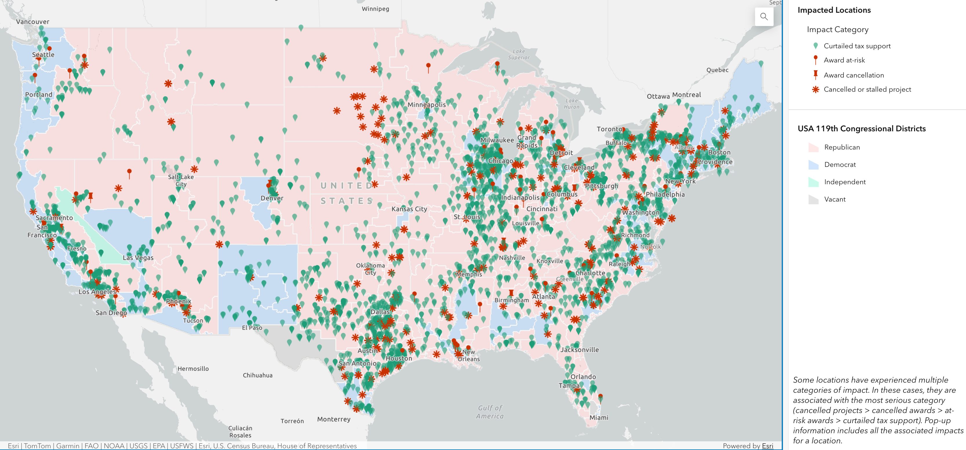 Tool Maps 3,446 US Clean Energy Manufacturing Projects Lost to Republican Cuts