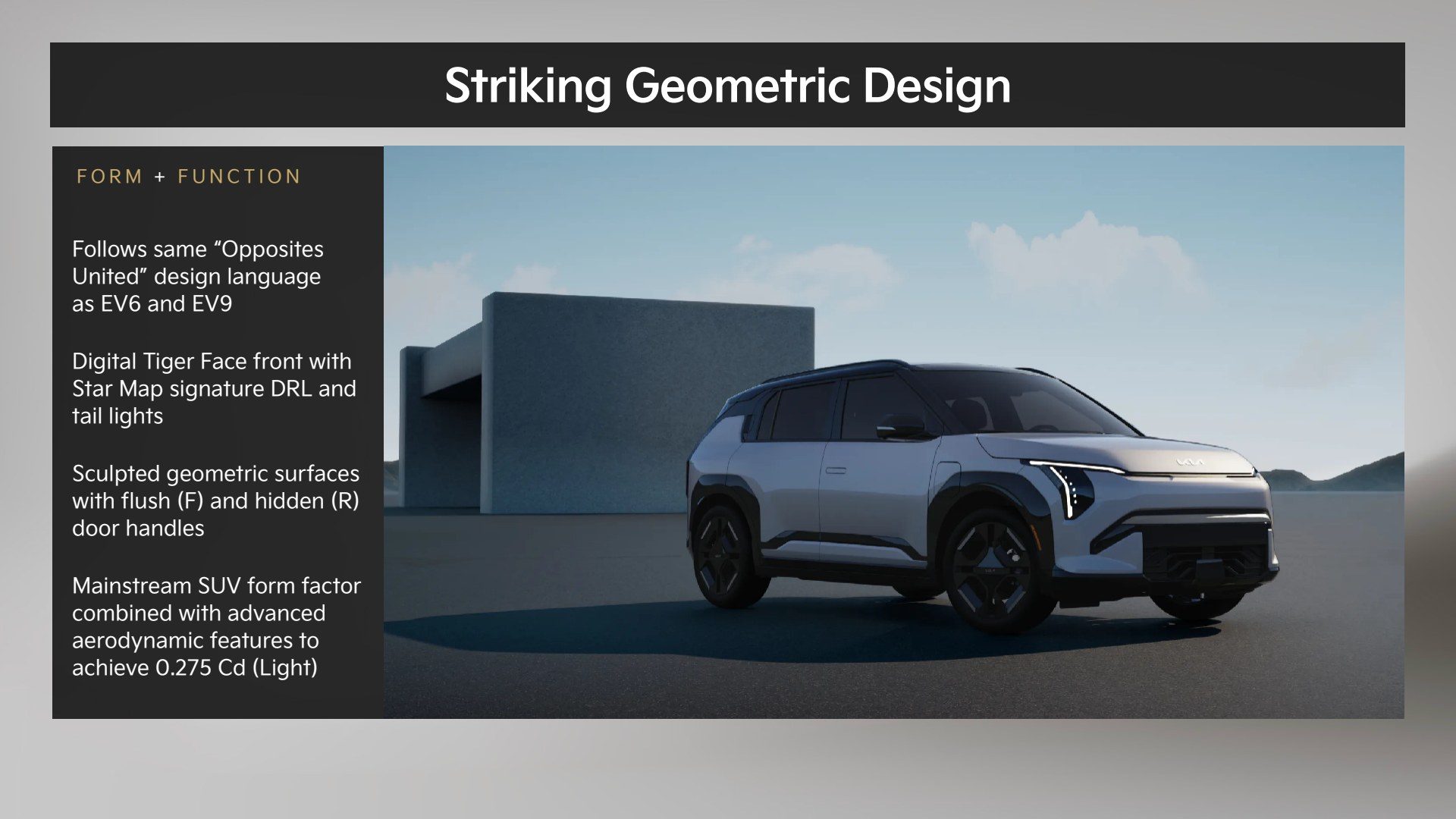 Kia EV3 design and 0.275 drag coefficient