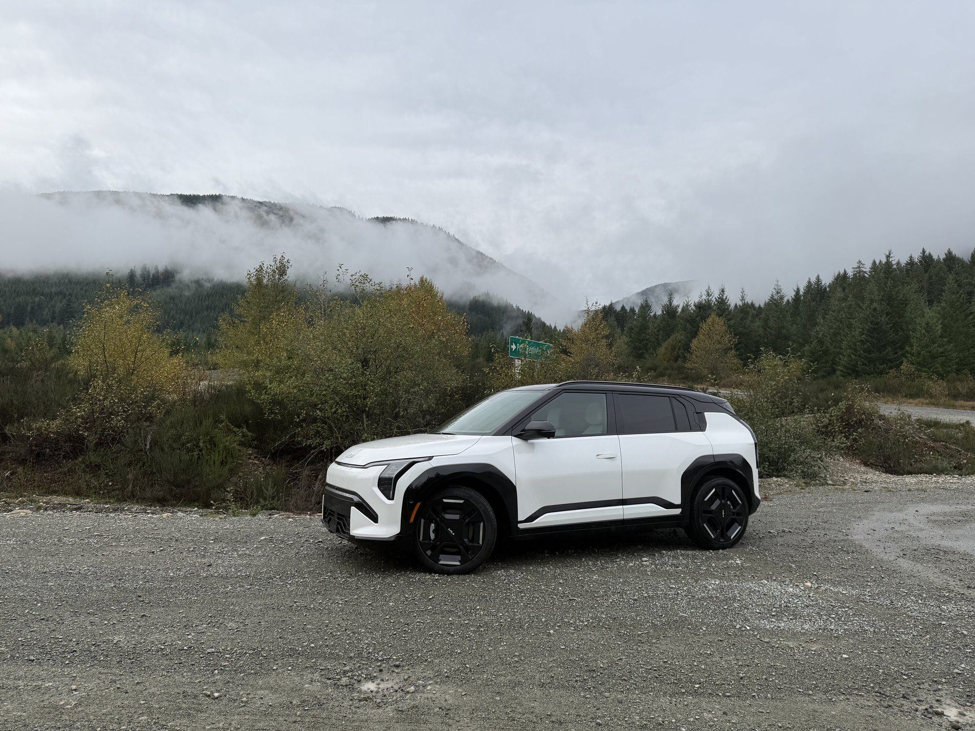 Kia EV3 front three-quarter view