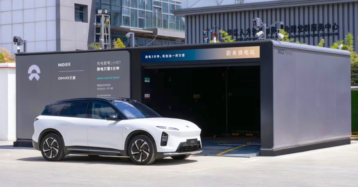 Photo: Electrek Nio Battery Swap Stations Complete Nearly 1.2M Replenishments In China